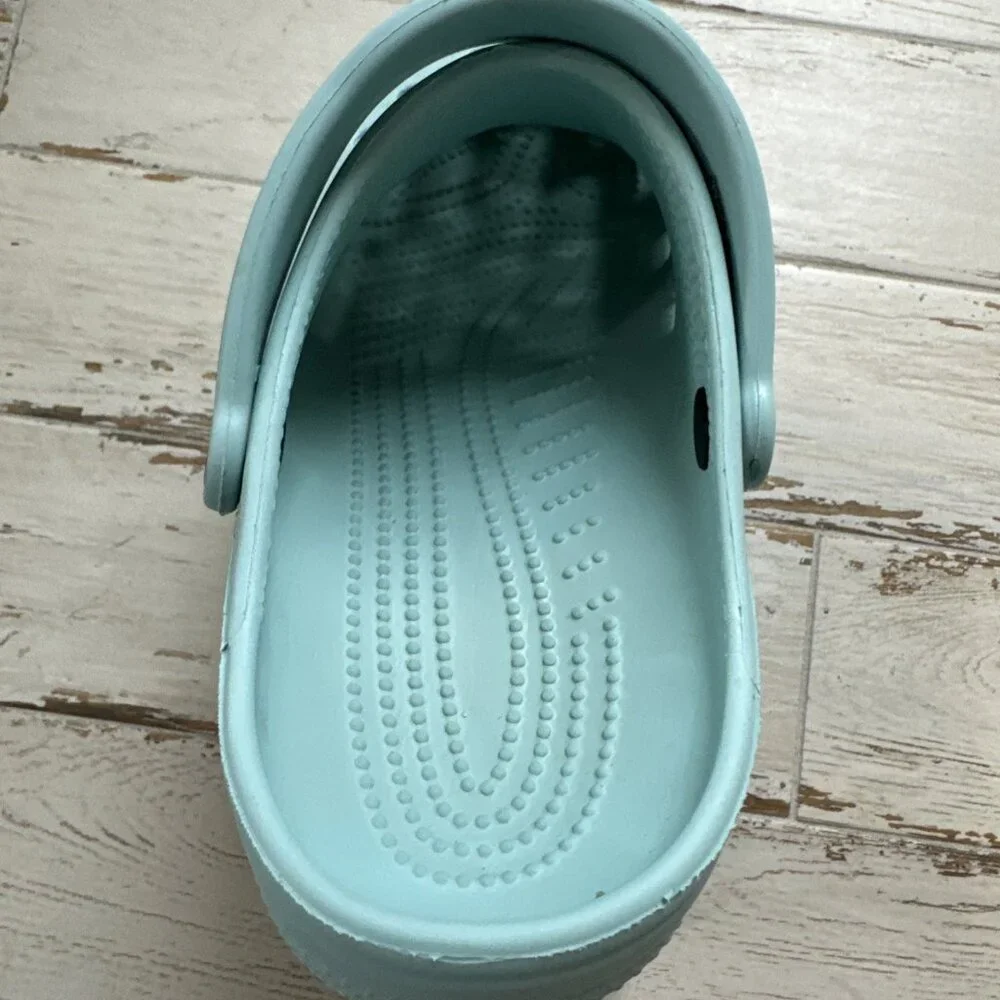 CROCS Unisex‎ Light Blue Robins Egg Pattern Classic Clog MENS 6 WOMEN 8